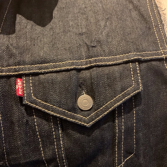 Large Levi’s denim vest dark blue - Picture 11 of 12
